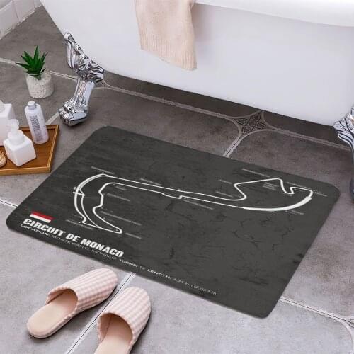 Monaco Circuit Carpet Areas Rug Non-slip Floor Mat Rug 3D Printing Living Room Bedroom Door Mat Home Decoration