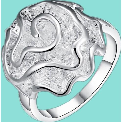 New Arrival 925 Silver Jewelry Romantic Rose Flower Ring For Women Wedding Jewelry Gift