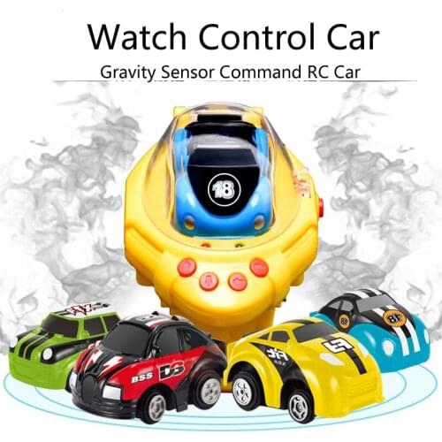 New Watch Control Car QS008 2.4GHz 4 Channels Mini RC Car Nano Power-Sensing Watch Gravity Sensor Command Watch Car Toy RTR