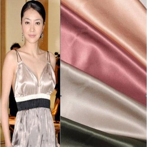 Wholesale Hangzhou silk cheongsam material hanfu mulberry silk crepe satin 72 silk fabric for dress
