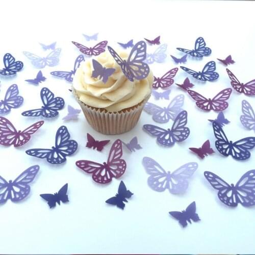 Easter Butterfly Wafer paper, Cut Cup Cake Topper Decorating,Wedding Cake idea decoration,edible paper for cupcake decoration