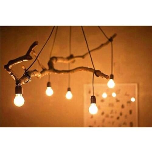 Featured DIY nostalgia hanging branches Mucha Lighting Accessories E27 lamp chandelier high temperature wire(Without bulb)