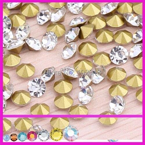 Ss0 ss1 ss2 to ss20 ss30 ss28 ss38 Size cristal stones point back rhinestones chatons crystal color for jewelry making