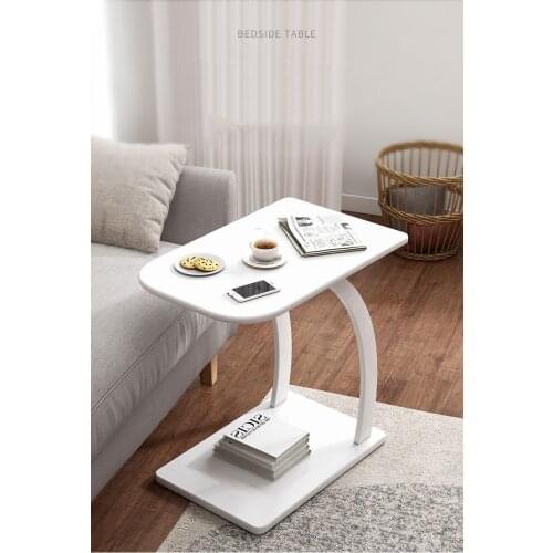 Wheeled removable bedside table home simple sofa side few simple desk bedroom laptop small table