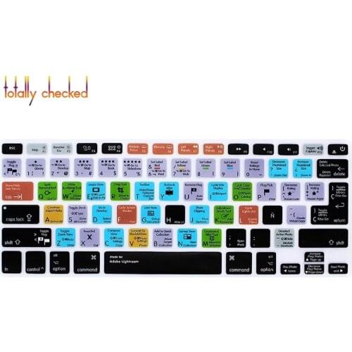 Adobe Lightroom Spanish Hotkey Shortcuts Silicone Keyboard Cover Protector Skin For Macbook Air Pro Retina 13"15"17" EU/US