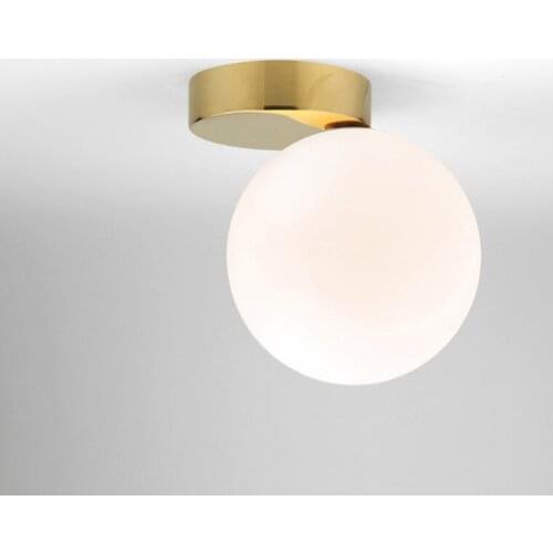 Modern Glass LED Ceiling Light Foyer Hallway Corridor Balcony Lobby Ceiling Mounted Glass Ball Ceiling Lamp Lamparas De Techo