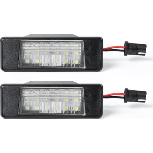 2Pcs LED License Plate Light Replacement For Nissan X-Trail Qashqai March Juke Versa NV200 Rogue Sport only For Infiniti Q50