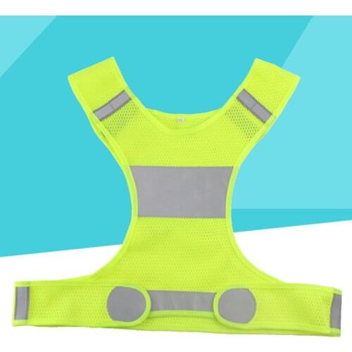 Reflective Comfy Vest for Running Cycling Adjustable Waist Ultra Light Runing Gear for Jogging Biking Motorcycle Walking Yellow