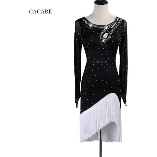 CACARE Latin Dance Dress Women CHEAPEST Sale D0541 Salsa Dance Wear Lyrical Dance Costumes with Tassels