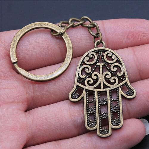 1 Piece Keychain Hand Of Fatima Key Chain Car Fashion Hot Sale Keychains For Women key-rings Key Chain Car