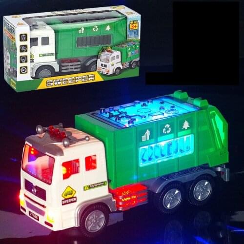 10styles Electric Engineering Vehicles Model Excavator Mixer Car Garbage Fire Truck with 4D Light Music Kids Educational Toys