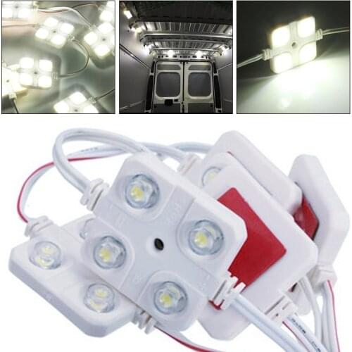 12 V 10x4 LED Waterproof Inside Roof light kit Car Interior Lighting for RV Van Boat Trailer Car Styling Bright White Lamp