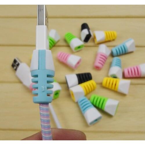 2pcs Cable protector Bobbin winder Data Line Case Rope Protection Spring twine For iPhone Android USB Earphone Cover
