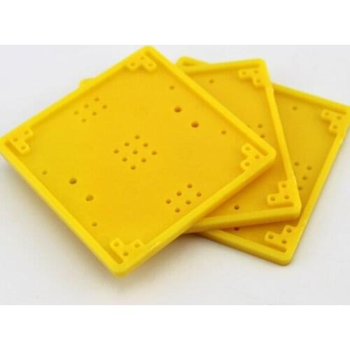 75*75mm Square Base Support ABS Plastic Chassis Panel Multihole Mounting Plate for DIY Creative Small Production