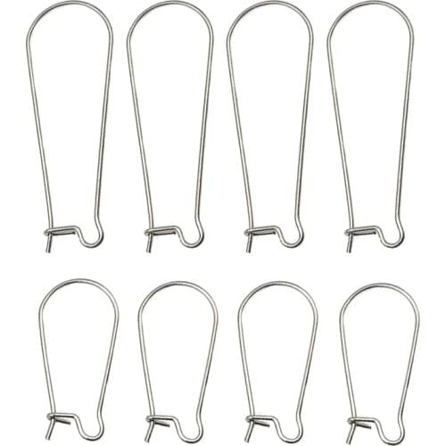 Aiovlo 100pcs/lot Stainless Steel Silver Color French Ear Wire Earrings Hooks for Diy Jewelry Making Findings Supplies Materrial