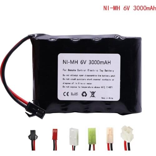 Upgrad 6V 3000mAh NI-MH Battery for RC Toy Electric toy security facilities electric toy AA battery 6v battery group SM/JST/PlUG