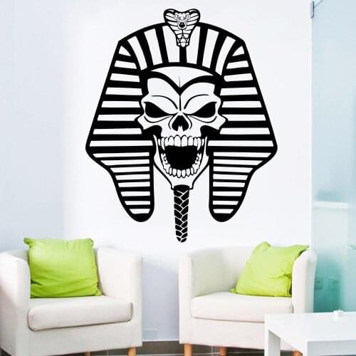 Free shipping ancient Egyptian pharaoh avatar vinyl stickers decorative home personality Art Deco mural wall decals F-139