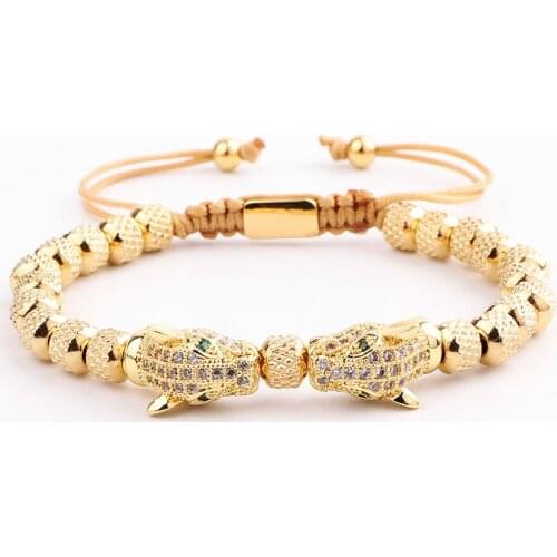 Classic Design High Quality Stainless Steel Beads CZ Pave Charm Handmade Cord Braided Macrame Bracelet Men Jewelry Gift