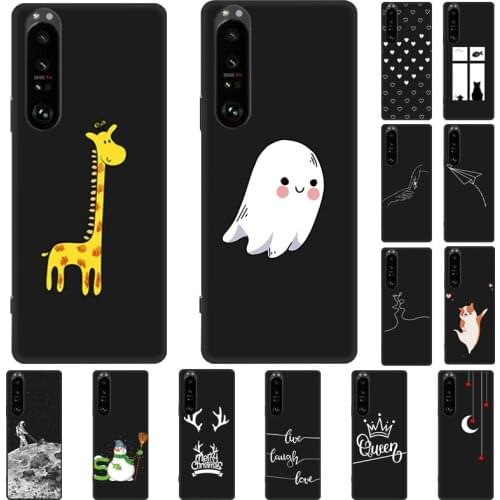 For Sony Xperia 5 II 10 III 1 III L4 Case Couple Black Silicone Back Cover Phone Case For Sony ACE 2 XA3 L3 XZ3 ZX4 Cases Fundas