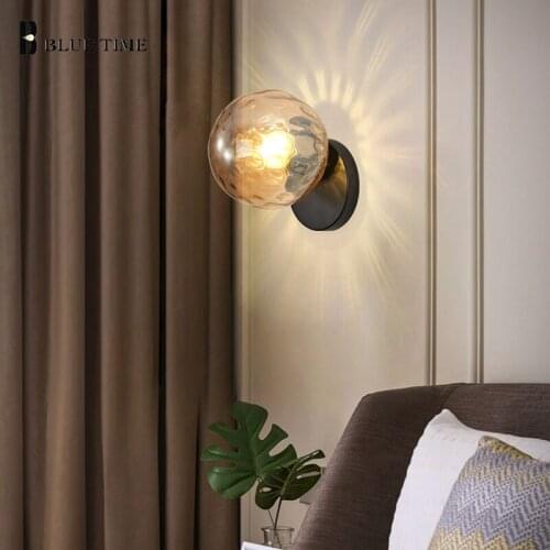 Black&Gold Modern Led Wall Light For Living room Bedroom Study room Bedside Light Home Decor Sconce Wall Lamp Led Bulb Lighting