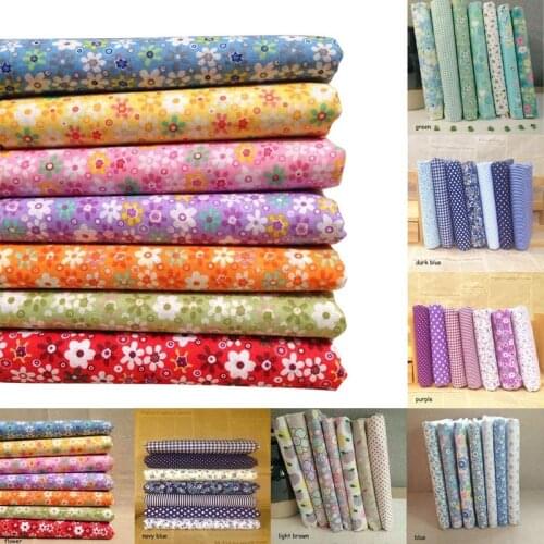 DIY Handmade Accessories Mixed Cotton Fabric Patchwork Needlework Doll Clothes Bags Printed Cloth Textile