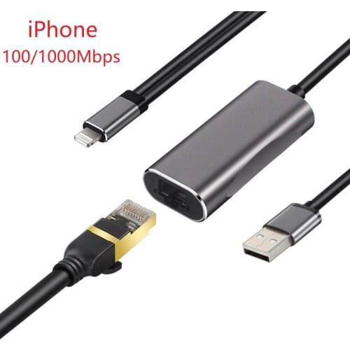 Ethernet Adapter Power Charging PD for iPad, for iPhone 11FOINNEX Ethernet,Power Converter.RJ45 LAN Wired Network,USB Interface