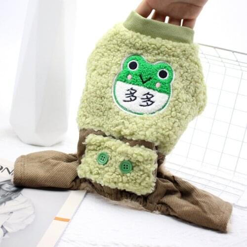 Fleece Warm Dog Jumpsuit Winter Pet Outfit Garment Puppy Small Dog Clothes Pomeranian Yorkshire Bichon Poodle Schnauzer Clothing