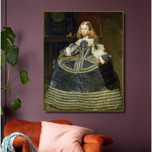 The Infanta Margarit by Diego Canvas Painting Calligraphy Canvas Poster Print Decor Picture for Living Room Bedroom Home Decor