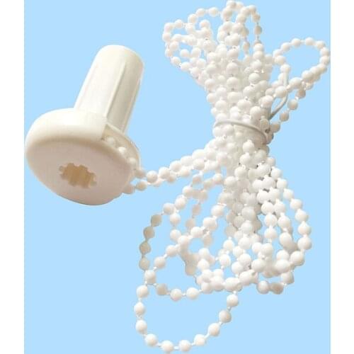 1Set 17MM Curtain Shutter Accessories Non-adjustable Hook Window Treatments Hardware Bead Chain Manual Roller Blinds PVC