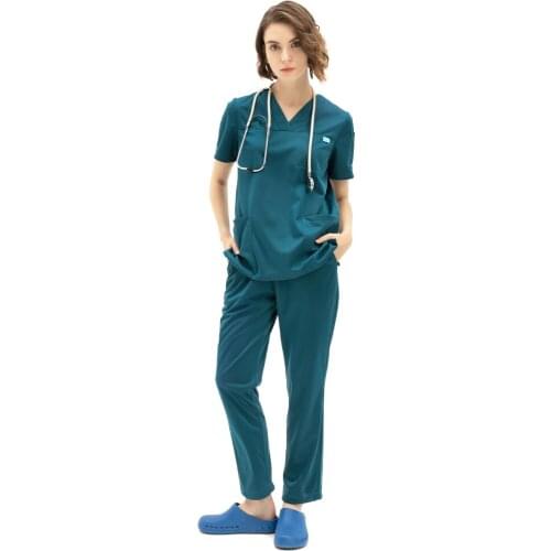 New Unisex medical uniform short/long sleeved Scrub set doctor nurse uniform suit overalls work scrub sets медицинский костюм