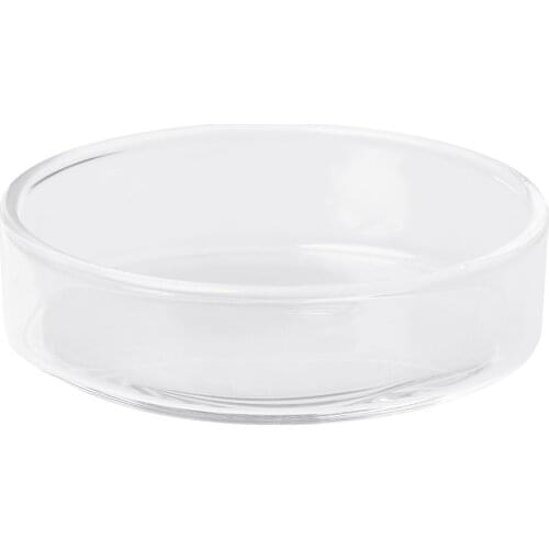 Clear Glass Shrimp Food Round Dishes Small Fish Feeding Bowl Ornamental Supplies
