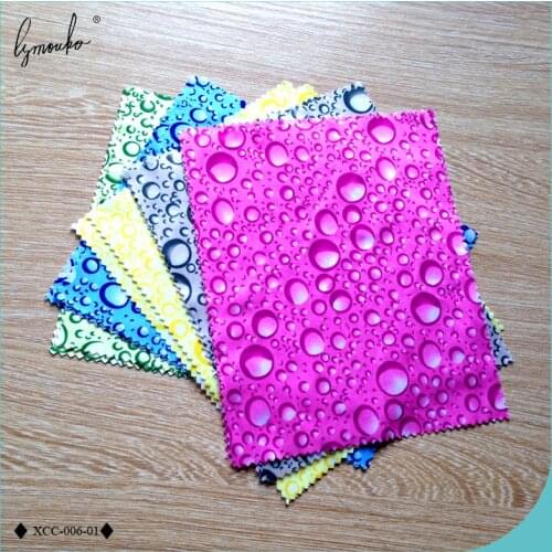 Lymouko 10pcs/Lot High Quality Refreshing Water Droplets Microfiber Cotton Soft Glasses Lens Cloth for Screen Cleaning Cloth