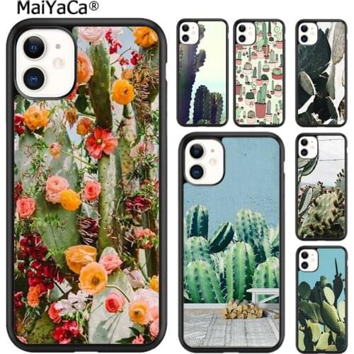 MaiYaCa Cute Cactus Hug Summer Phone Case Cover For iPhone SE 6 6s 7 8 plus X XR XS 11 12 pro max Samsung Galaxy S8 S9 S10 shell