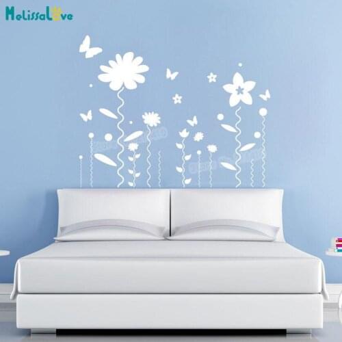 Lovely Design Vinyl Wall Sticker Flower Squiggles Decal Home Decor For Kids Baby Room 3d Self-adhesive Art Murals Gift YY888