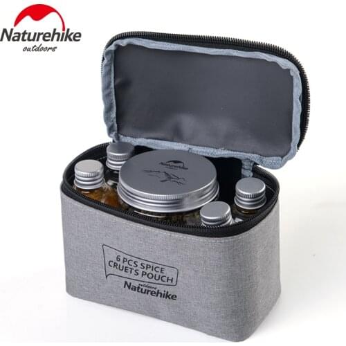 Naturehike 6-8pcs Outdoor Camping Tableware Storage Container Seasoning Bottles For BBQ Portable Picnic