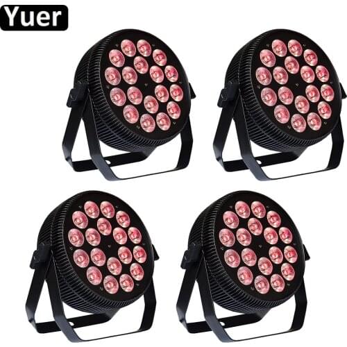New Music Light 18x10W RGBW 4IN1 LED Par Light DMX512 Sound Control 8CH DJ Disco Light Strobe Stage Lights For Wedding Bar Party