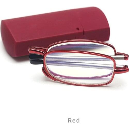 Reading Glasses Men Women 2021 Hot Fashion Design Folding Small Glasses Frame Black Metal Glasses With Original Box Portable