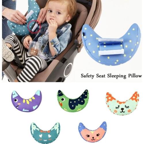 CDCOTN U-Shaped Cartoon Cotton Car Seat Belt Shoulder Pads Cover Safety Seat Pillow Anti-Friction Neck Protection For Kids Baby