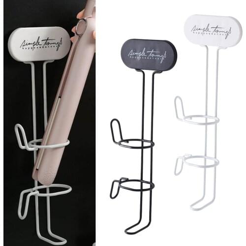 Hair Straightener Holder Curling Iron Storage Rack Wall Mounted Metal Bathroom Shelves Iron Curler Stand Bathroom Organizer