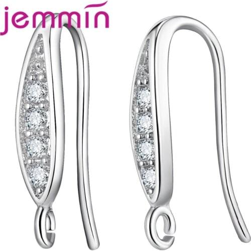 Simple Style Elegant Women DIY Earring Hooks 10PCS Hot 925 Sterling Silver Brand Jewelry Accessories for Ladies Wholesale