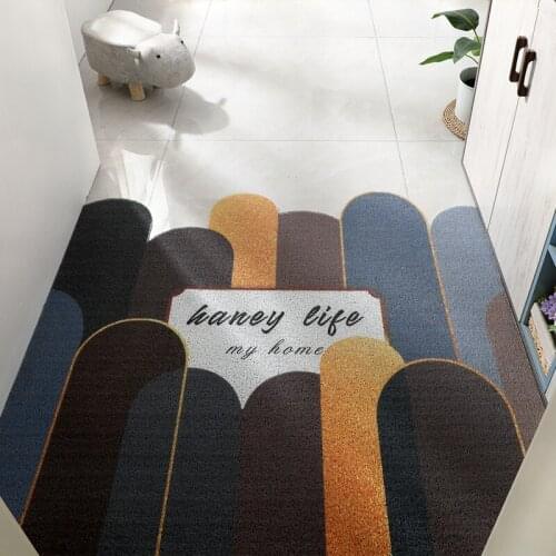 Rubber Doormat Washable Non-slip Rug for Hallway Resist Dirt Trapper Rugs Easy Clean Carpet Entryway Mat Gray Black