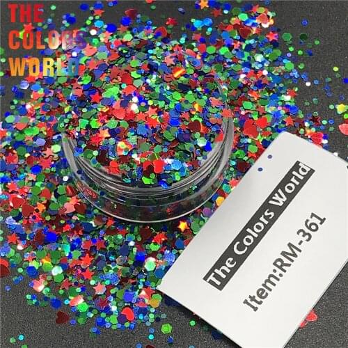 TCT-030 Mix Color And Shape Christmas Glitter Nail Glitter Nail Art Decoration Face Art Body Painting Makeup Festival Handwork