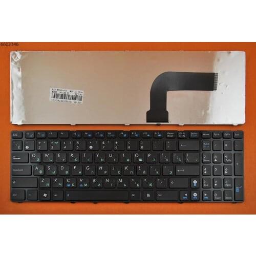 Russian Replacement Keyboard for ASUS G60 N53 k53s K52 X61 N61 GLOSSY FRAME BLACK