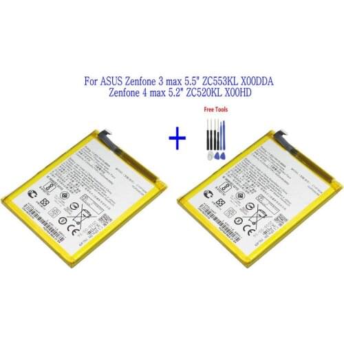 2x 4120mAh C11P1609 Replacement Battery For ASUS Zenfone 3 max 5.5" ZC553KL X00DDA / Zenfone 4 max 5.2" X00HD ZC520KL + Tools