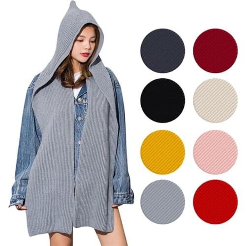 Outdoor sports knit bib scarf hat one knit hat autumn and winter air conditioning shawl one parent-child scarf running hat