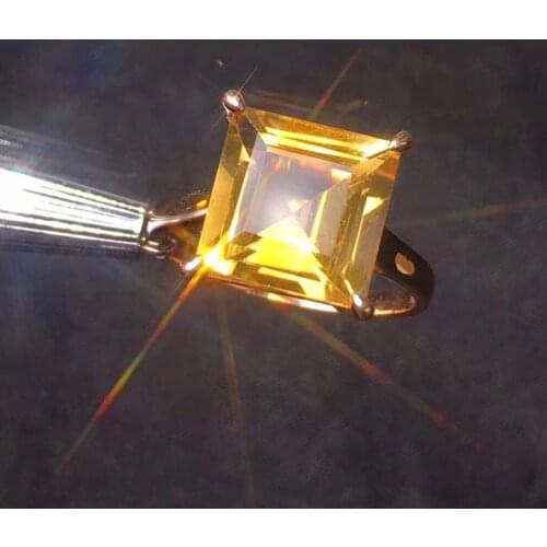 Y402 Citrine Ring 18K Gold AU750 Natural Citrine 4.06ct Chic Diamonds Female Anniversary Gift Fine Rings