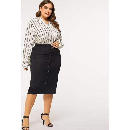 2021 Skirts Womens Maxi Mid Calf Women Skirt Vintage Spring Summer Straight High Waist Skirts Long Femininas Plus Size Large