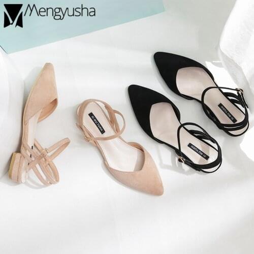 Size 42 Strap velvet closed toe slingbacks korean women flat sandalias sweet beach shoes summer ladies comfy cutout loafers 2019