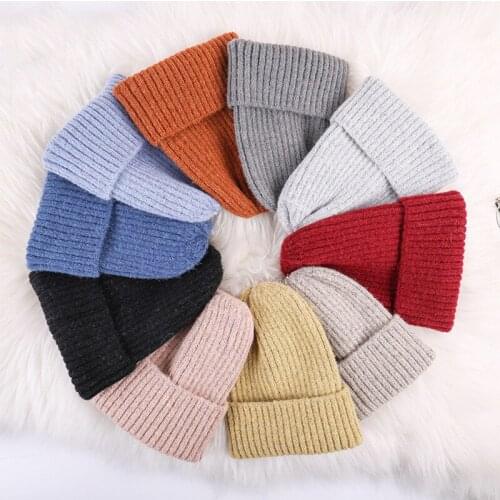 Womens Beanies Girls Luxury Winter Hat Candy Color Hat Thick Warm Hat Beans Soft Knit Hat Stripe Pattern Cap