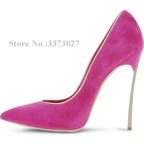 Sexy Pointed Toe Metal Thin Heel Lady Wedding Shoes Fashion Shallow Bride Pumps Luxury Stiletto High Heels Party Single Shoes